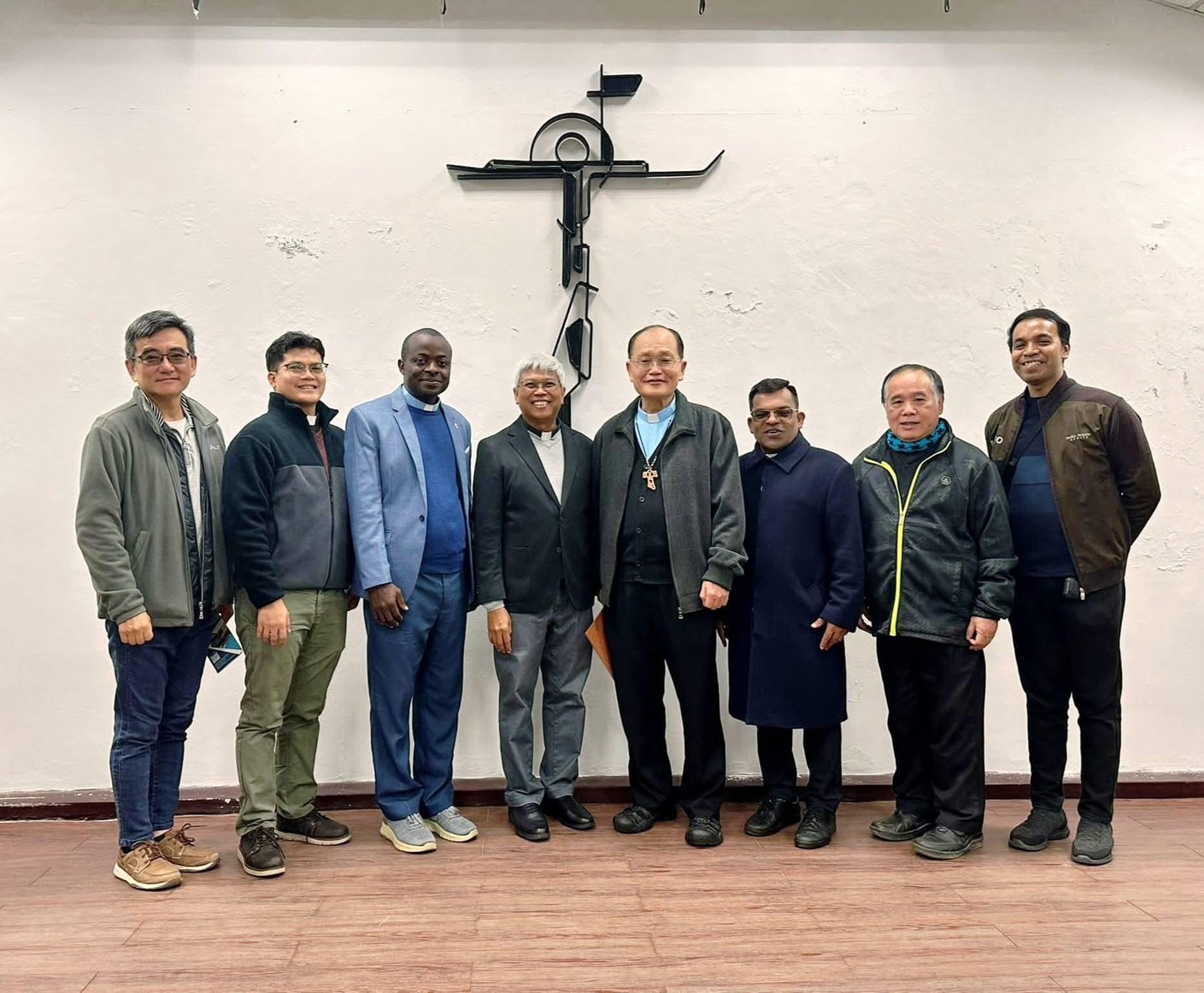 1/23拜訪台中教區蘇耀文主教以及在台中服務的會士馬世光神父和方永樂神父。